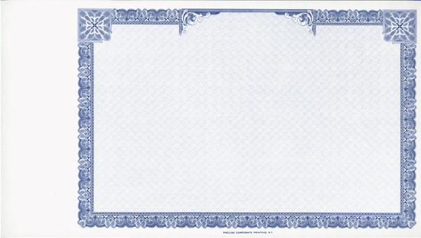 blank stock certificates