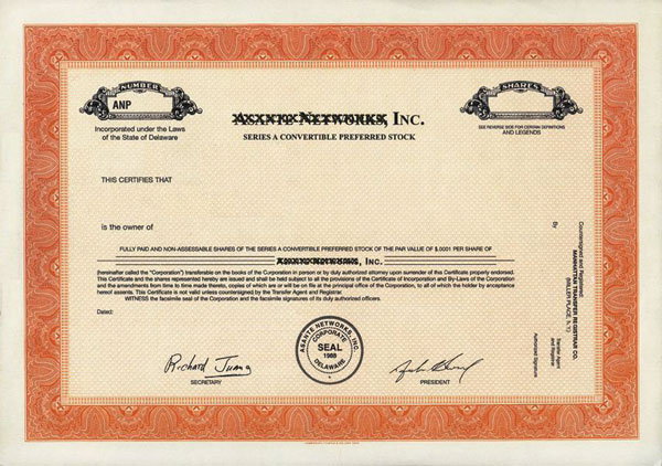 blank stock certificates